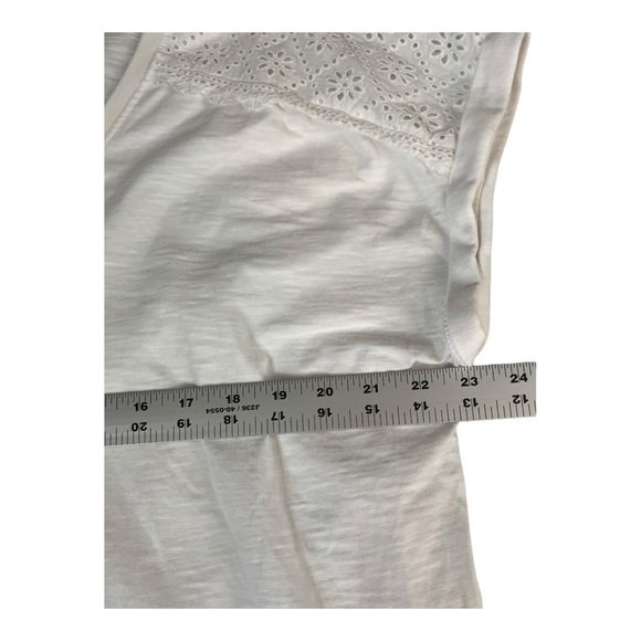 St John's Bay Folded Short Sleeve Eyelet Accent w Front Knot 100%Cotton Size XXL - Picture 5 of 5